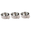  Mipcase 3pcs Size Pet Budgies Parrot Birds Cup Hanging Water Dog Small Puppy For Bows Chinchilla Conure Feeder Food Pets Feeders Bowl Cage Supplies Dish S Coop Macaw Bird Animal Grey