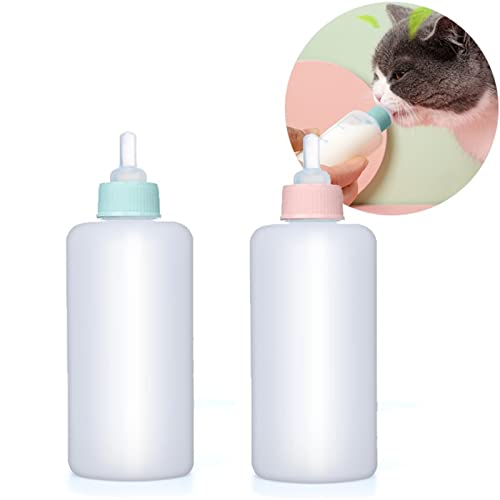  AACARB Cat Water Dispenser, Puppy Kitten Feeding Bottle Feeder 70ml Can Squeeze Liquid Milk Nursing Bottle For Dogs Puppies Rabbits Hamster (Color : Green)