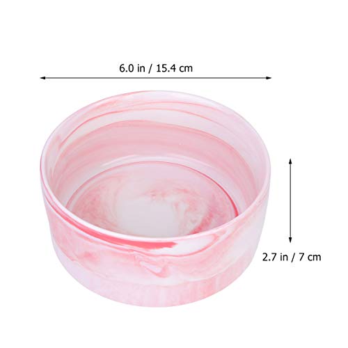  POPETPOP Ceramic Pet Bowl Dog Diner Feeder Pet Feeding Set Dog Food Bowl Cat Drinking Bowl Dog Dish Stand For Cats Dog (Pink)