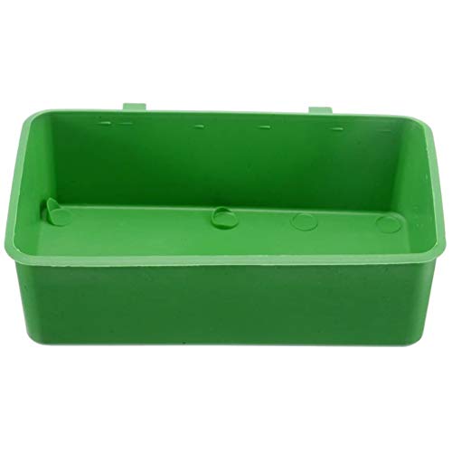  Green Bird Bath Plastic Hanging Cups Feeding Bowl Water Feeder Food Cage Cup Basin Pet For Parrot Poultry Chickadees Nuthatches Woodpeckers Wrens Bluebirds Goldfinches 4.72'' X 2.75'' X 1.37''