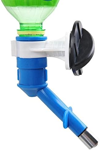  AACARB Cat Water Dispenser, Dog And Cat Drinking Water Bottle Kit, Pet Hanging Drinking Water Bottle Head (Color : Blue)