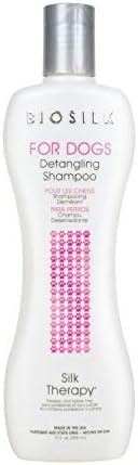  BioSilk For Dogs Silk Therapy Detangling Shampoo And Conditioner Bundle, 12 Fl Oz Each | Matted Hair Dog Detangler, Dog Detangling Shampoo & Conditioner | Sulfate And Paraben Free, Made In The USA