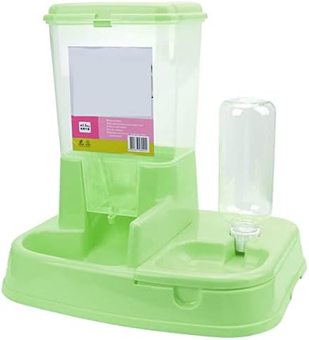  AACARB Cat Water Dispenser, Pet Automatic Feeders Drinking Bowl For Dog Food Dispenser Water Drinking Large Capacity Cat Feeding Bottle Pet Supplies (Color : Green)
