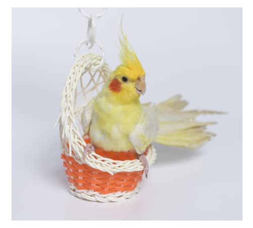  Parrot Supplies Nest Swing Toy Bird Cage Hanging Bite Toy Cage Display Pendant For Large And Medium-Sized Birds Parakeet Budgie Cockatiel (Blue)