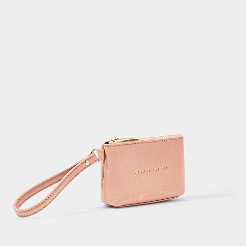  KATIE LOXTON Paw-FECT Zip Top Pebbled Vegan Leather Pet Treat Bag Pouch Pink