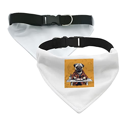 GENERIC Dog Graphic Pet Bandana Collar - Food Graphic Scarf Collar - Art Dog Bandana - S