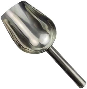  NC Stainless Steel Pet Pood Scoop Durable Bird Seed Or Feed Scoop Poultry Chicken Pig Sheep Cattle Horse Cat Dog Food Scoop Shovel Ice Scoop (L)