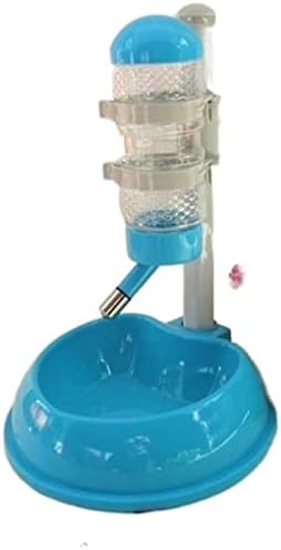  AACARB Cat Water Dispenser, Pet Cat Dog Water Drinker Dispenser Plastic Bottle Automatic Fountain Multicolored Drinker Support Food Hamster Feeder Plate Bowl (Size : Rose Red)
