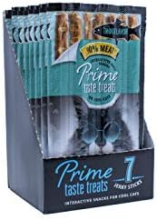  Cat Prime Taste Jerky – Cat Treats – Delicious Soft Cat Snack – 90% Meat – Irresistible Flavors – Special Box (Salmon Flavor, 70 Count)