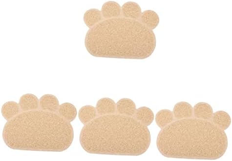  Cat Paw Design Mats: Cat Food Mat, Dog Food Mat, Non-Skid Spill Proof Pet Feeding Mat For Food And Water, Dog Placemat. This Cat Litter Mat Is Made Of Good Material, Very And Wont Tear Like Other Mats