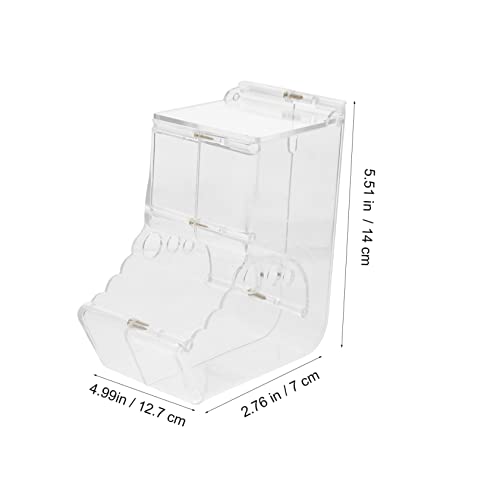  3pcs Hamster Feeder Hamster Cage Accessories Home Water Dispenser Auto Feeder Acrylic Transparent Reusable Rabbit Feeder Cat Feeder Small Pets Food Container Guinea Pig Food Bowl
