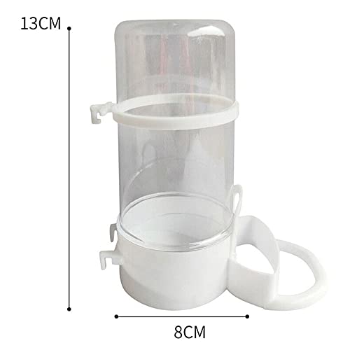  HomeSoGood 2 Pack Automatic Bird Feeder Food Dispenser Feeding Bowl Box Plastic Splash Bird's Container(one Size,White)