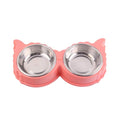  POPETPOP Portable Dog Bowl Portable Dog Bowl Puppy Dog Food Pet Feeder Stainless Steel Double Bowl Food Water Feeding Basin Tray For Pet Dog Cat () Portable Dog Bowl Metal Dog Bowls Metal Dog Bowls