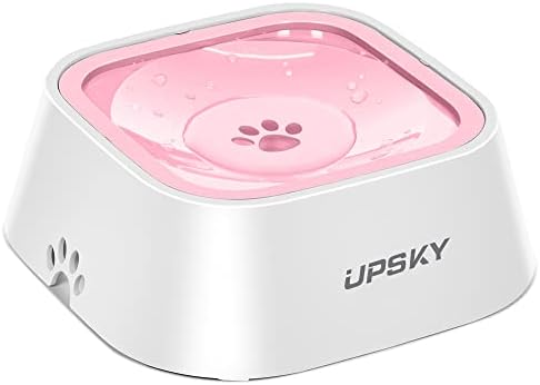  UPSKY Dog Bowl Dog Water Bowl No Spill Pet Water Bowl No Drip Slow Water Feeder Dog Bowl No-Slip Pet Water Dispenser 35oz Slow Drinking Bowl For Dogs And Cats