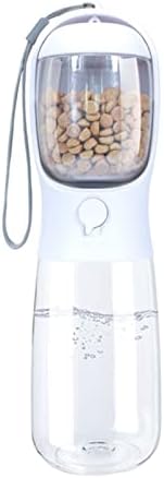  AACARB Cat Water Dispenser, Dog Water Bottle Portable Feeding Travel Pet Drinker Outdoor Cat Dog Drinking 550ml (Size : White)