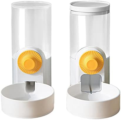  2pcs Automatic Hanging Pet Feeder Water Dispenser For Crates And Cages Removable Dog Bowl With Plastic Food Bowl For Cat, Puppy, Rabbit, Bird, Hamster (Color : Green)
