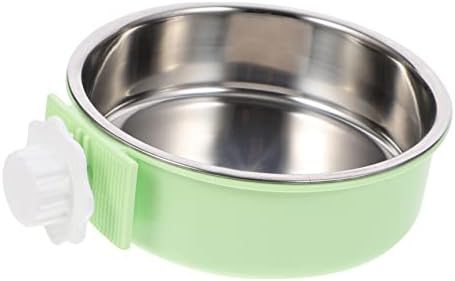  3pcs Stainless Steel Bird Cage Birdcage Moultrie Feeder Bird Dish Feeder Bird Food Bowl Pet Food Bowl Feeding Bowl Pet Bowl Pet Feeding Bowl Pet Feeder Dog Feeding Bowl Green Birds