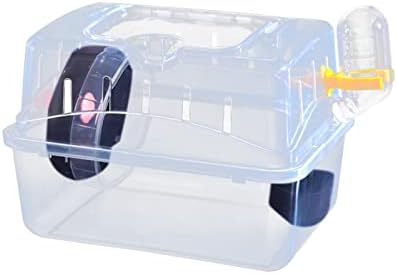 Angel3292 Hamster Travel Case With Food Bowl Running Wheel Multifunctional Portable Hamster Carrier Small Pet Crate Pet Supplies Small Pet