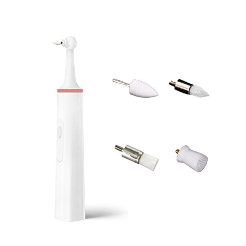  Yuland Electric Tooth Cleaning Kit, 3 Adjustable Modes And 4 Replacement Brushes Rechargeable Teeth Whitening Cleaner For People And Pet Dog (Pink)