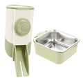  1 Set Dispenser Pig Cat Bird Cage Reusable Guinea Light Household Green Pigs Rat Stainless Bowl Ferrets Container Bunny Supply Feeder Food Accessories Cats Automatic Bowls Rabbits