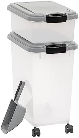  Amazon Basics Airtight Dog Food Storage Container With Scoop, 47 QT