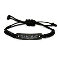GENERIC Beautiful Chinese Crested Dog Gifts, Life Is Better With A Chinese Crested, Holiday Black Rope Bracelet For Chinese Crested Dog, Pet Toys, Pet Treats, Pet Food, Pet Supplies, Pet Products