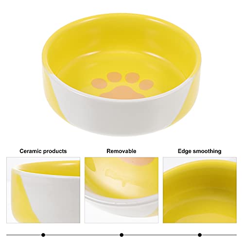  Hemobllo 1pc Pet Bowl Floor Feeding Dish Cat Food Bowl Pet Feeder Pet Water Container