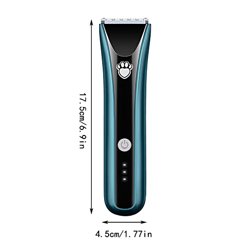 Pet Clippers Low Noise Rechargeable Cordless Electric Quiet Body Wash Grade 7 Waterproof Hair Clippers Set Pet Supplies For Cats Home (Blue, One Size)