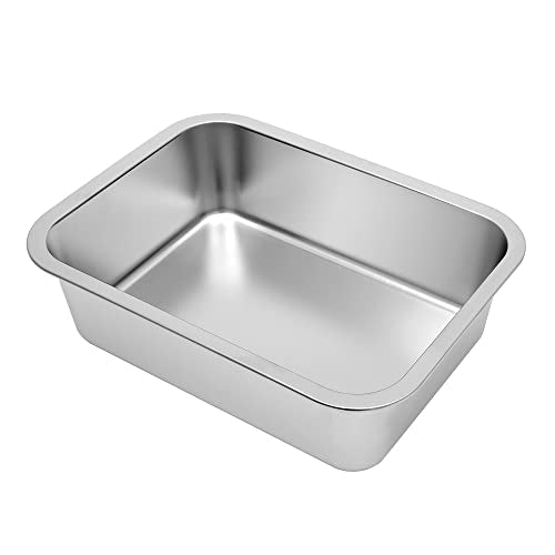  Kichwit Extra Large Dog Bowl 304 Food Grade Stainless Steel Pan, Dishwasher Safe (14 X 10.5 X 4 Inches)