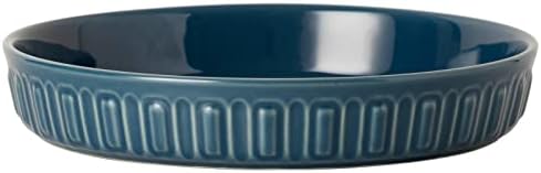 Fun Elements Shallow Dog Bowls, 10.5" Extra Large Ceramic Dog Bowls For Small, Medium And Large Breeds, Non-Slip Dog Food Plate, Flat And Wide, Dishwasher Safe, Suitable For Dogs And Cats (Blue)