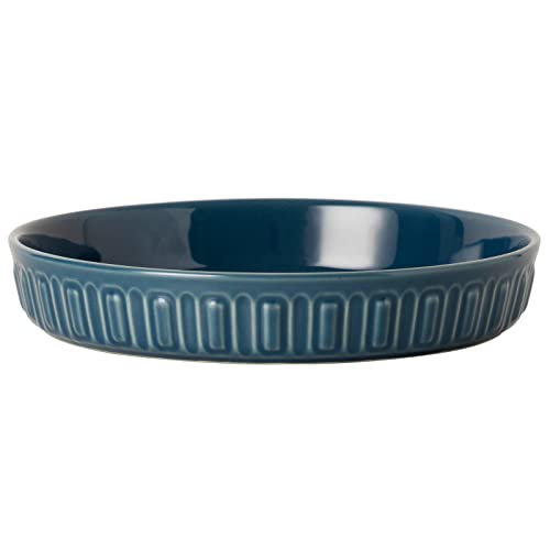  Fun Elements Shallow Dog Bowls, 10.5" Extra Large Ceramic Dog Bowls For Small, Medium And Large Breeds, Non-Slip Dog Food Plate, Flat And Wide, Dishwasher Safe, Suitable For Dogs And Cats (Blue)