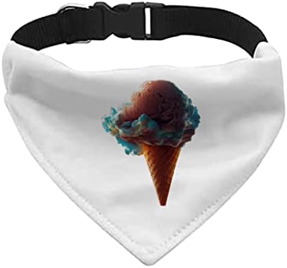GENERIC Ice Cream Design Pet Bandana Collar - Food Scarf Collar - Graphic Dog Bandana - XL