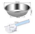  Stainless Steel Dog Cat Bowls, 4 Pack Shallow Cat Dishes For Food And Water, Metal Whisker Relief Pet Bowl For Small Dogs And Cats, 12oz
