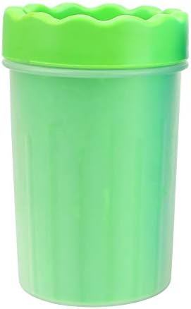  Kuntrona Paw Washer Dog Cat Cleaning Tool Pet Cats Dogs Foot Clean Cup Soft Silicone Washing Brush Pet Products Dog Accessories Portable Green S