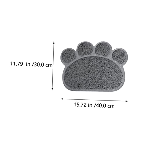  Pet Food Mat 2pcs Cat Mat Rubber Pet Placemat Water Proof Litter Mat Puppy Washing Mat Anti-Skid Dog Pad Pet Accessories Pet Feeding Placemat Cat Litter Mat PVC Grey Pet Cat