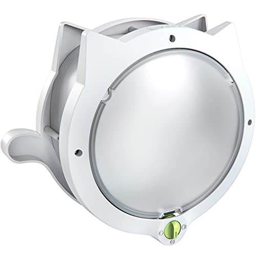  BOPOMOFO Cat Door 4 Way Locking Cat Flap, Weatherproof Pet Door For Interior Doors & Exterior Doors Inner Size 8.27"x8.27" (White) CD-01-W