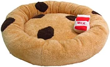  TONBO Soft Plush Small Cute And Cozy Food Dog Cat Bed, Washer And Dryer Friendly (Burger)