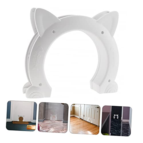  POPETPOP 3pcs Pet Cat Door Pet Interior Door Cat Door For Door Internal Cat Door Abs White Cat Portal Cat Pass Door Cat Pass Portal Indoor Glass Door Plastic Cat Door Cat Interior Door