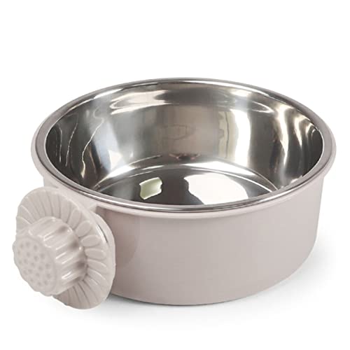  Feeders Pet Size For Cage Coop Stainless Cockatiel Cat Conure Animal Parakeet Grey Puppy Feeder Birds Bird Parrot Bowls Supplies Cup Feeding Bows Dish Water Dog S Food Hanging