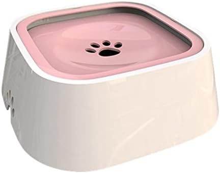  AACARB Cat Water Dispenser, Pet Dog Cat Bowl Floating Water Drinking Bowl Not Wet Mouth Splash Water Cat Bowl Not Sprinkler Portable Water Dispenser Dog Bowl (Size : Branco)