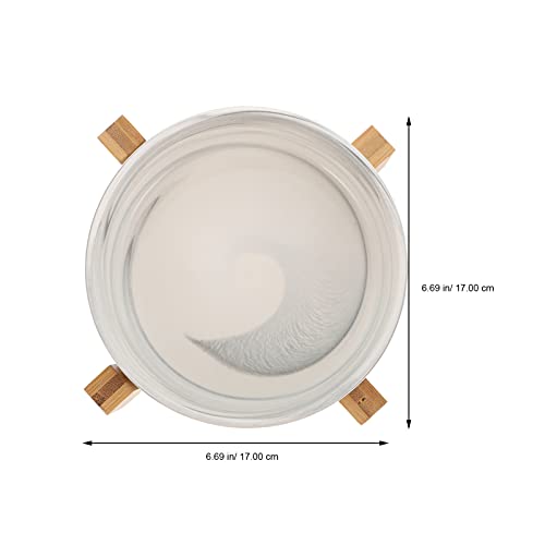  Balacoo Pet Food Bowl Ceramic Water Bowl Ceramic Cat Bowl With Raised Wood Stand Pet Feeding Bowl Kitten Dishes Cat Anti- Skid Water Feeder For Cats Small Dogs Grey Bunny Feeder