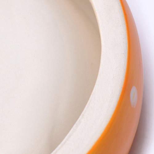  Pet Bowl Cartoon Cat Ear Bowl Ceramics Food Feeding Bowl Pet Feeder Pet Supplies For Cat Dog (Yellow)