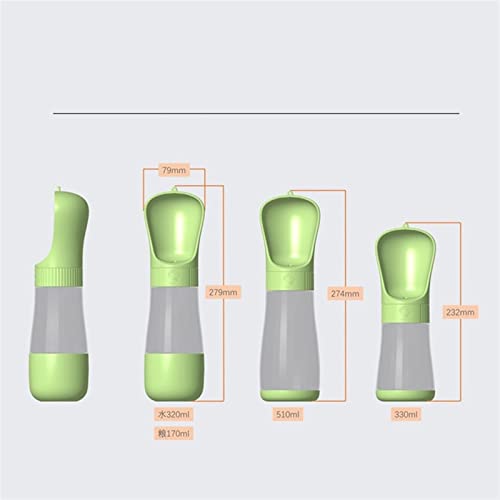  AYENCI Cat Automatic Water, Portable Pet Dog Water Bottle For Small Large Dogs Travel Puppy Cat Drinking Bowl Outdoor Pet Food Water Dispenser (Size : White, Color : 320ml And 170g Food)