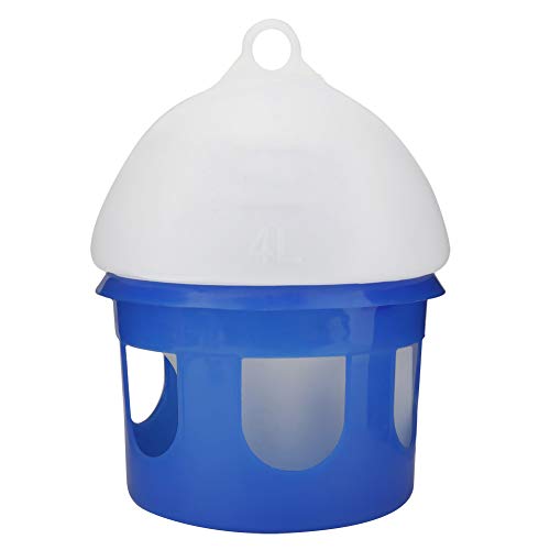  Milltrip Automatic Pigeon Feeder House Design Cover Feeding Food Dispenser Sand Case Multi Functional Pet Birds Parrot Container Supplies Dustptoof(4L)
