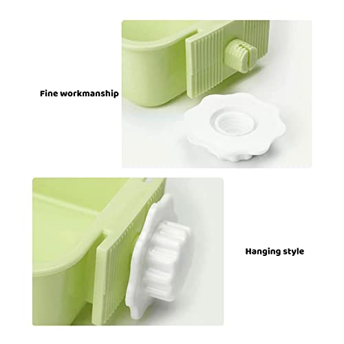  Pet Hanging Bowl For Crates, 2 In 1 Small Dog Bowl Puppy Bowl Removable Stainless Rabbit Bowl Cat Feeder Food Water Bowls For Puppy Cat Bird Rabbit Hamster Guinea Pig Ferret Small Animals (Green)