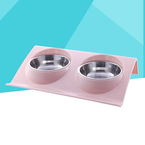  Balacoo Stainless Steel Container Stainless Steel High Base Bowl Cat Bowl Dog Water Bowl No-Spill Pet Water Bowl Slow Water Feeder Dispenser Feeder Bowl For Pets Ceramic Cat Bowl