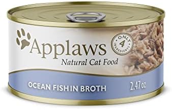  Applaws Natural Wet Cat Food, 24 Pack, Limited Ingredient Food For Cats, Chicken Breast With Cheese In Broth, 2.47oz Cans