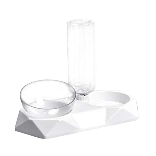  Balacoo SLM Water Bottles Automatic Water Dispenser Automatic Water Dispenser Pet Double Bowl Cat Ear Pet Feeding Bowl Drinking Bowl Pet Feeder Supplies For Cat Kitten White Puppy Feeder