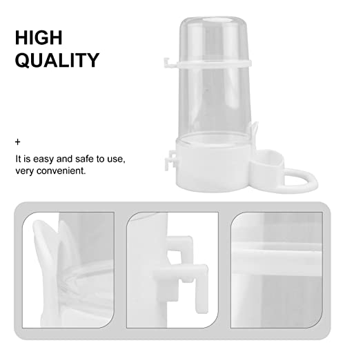  4 Pcs Feeder White For Para Parrots Fountain Kit Supplies Cup Cat Pets Bird Leak- Farm Pigeon Jug Drinking Poultry Pet Lovebirds Chickens Dog Parakeet Cockatiel Pajaros Cups Bath