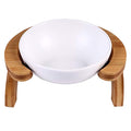  Pet Bowl 1 Set Pet Feeding Bowl Cat Bowl And Wooden Bracket Anti- Skid Pet Food Water Bowl